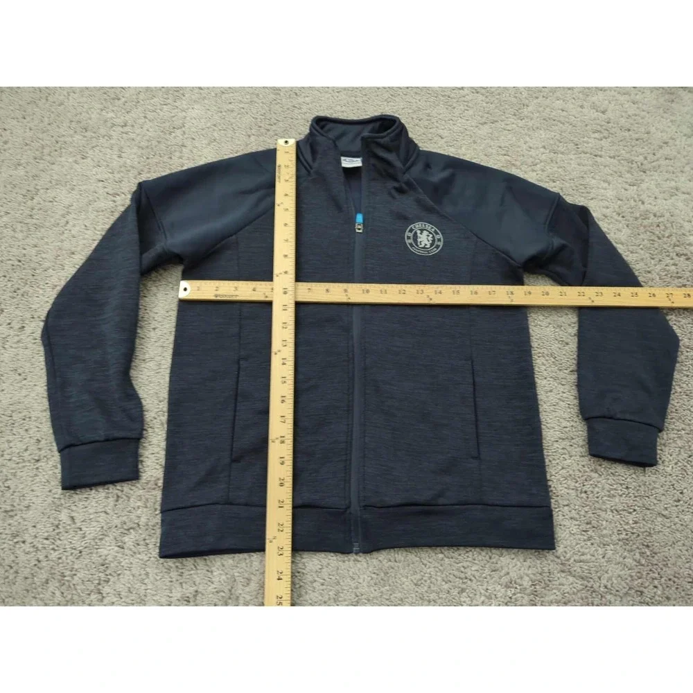 Chelsea‎ Football Club Full Zip Jacket Youth Boys 12/13 EPL Logo Dark Gray